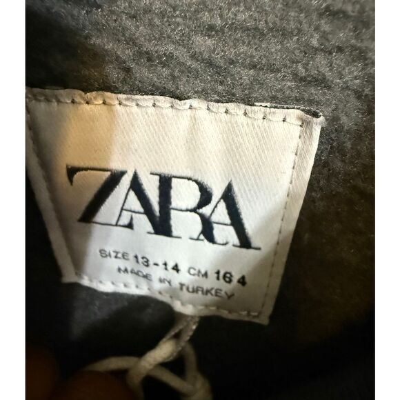 ZARA Girls Oversized Ballet Graphic Hoodie Sweatshirt Gray Size 13-14 - Picture 5 of 8